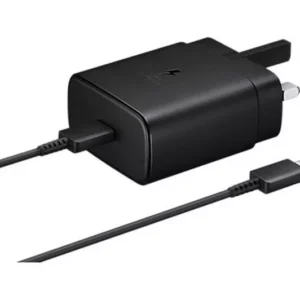SAMSUNG 2.0 EP-T4511XBEGGB Super-Fast USB Wall Charger & Galaxy S25 Ultra Case Bundle - Clear