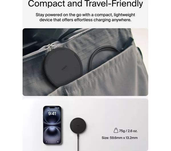 BELKIN BoostCharge 15 W Qi Wireless Charging Pad - Black - Image 3