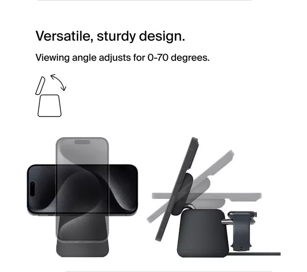BELKIN BoostCharge Pro 2-in-1 Wireless MagSafe Charging Stand - Image 4